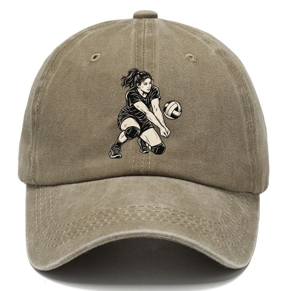 Volleyball Floor Dig Global Sports Ink Figures Classic Cap – Warm Sand