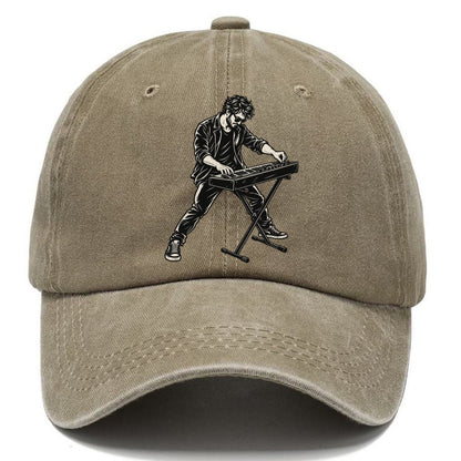 Synth Player Filter Sweep Global Music Ink Figures Classic Cap – Warm Sand