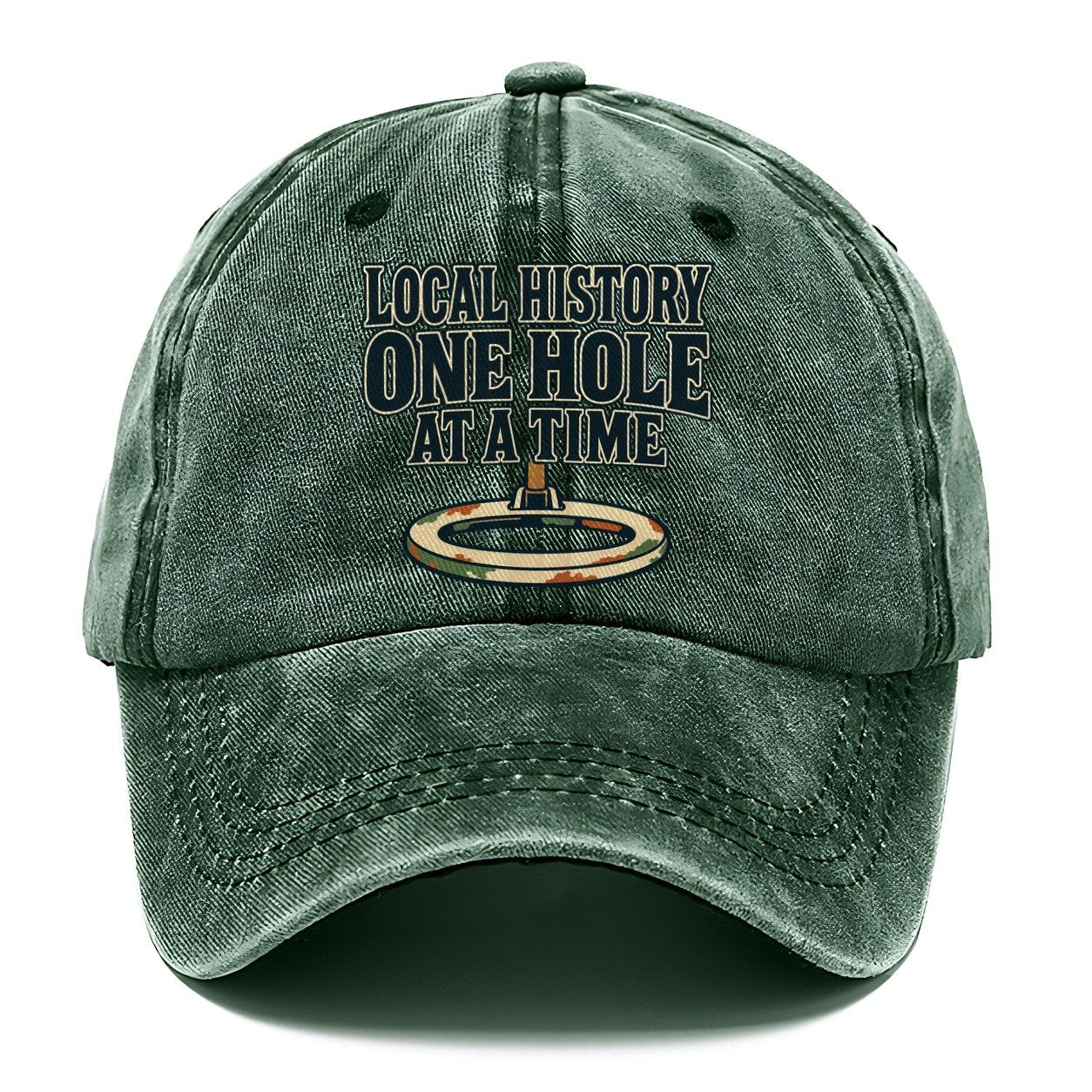 One Hole At A Time Treasure Hunting Classic Cap – Forest Mist