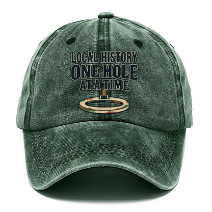 One Hole At A Time Treasure Hunting Classic Cap – Forest Mist
