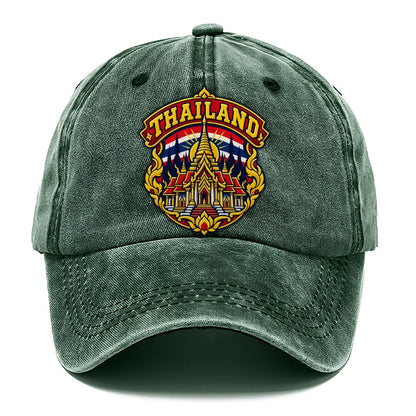 Thailand Retro Badge Country Logos Classic Cap – Forest Mist