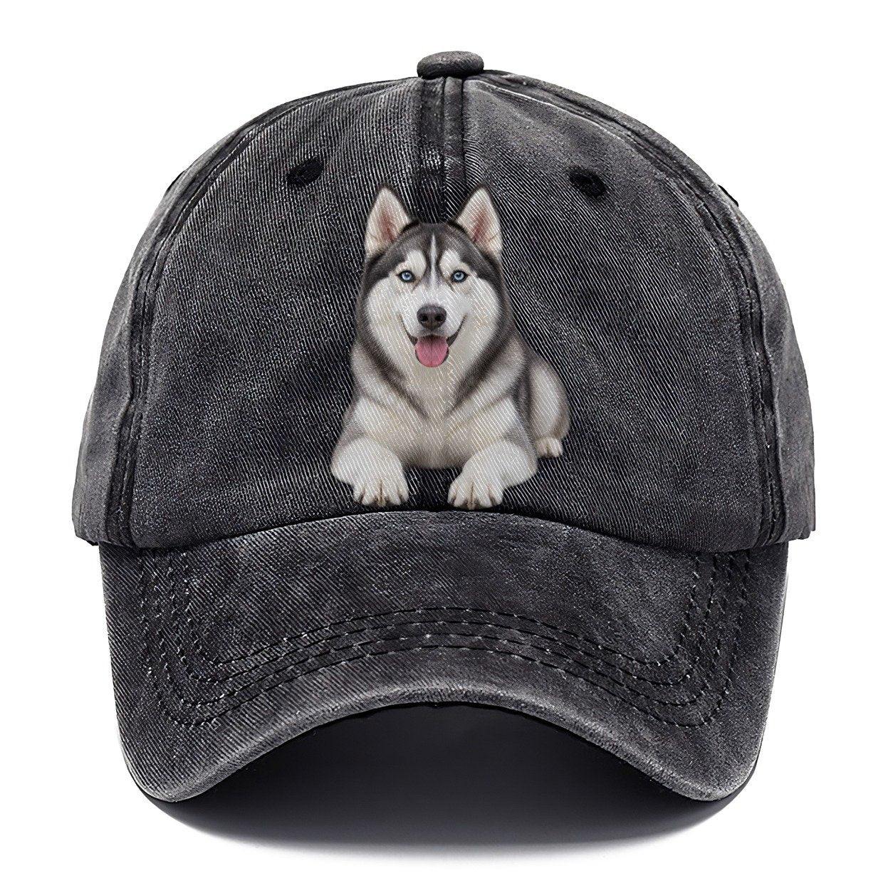 Siberian Husky Sitting Top Breeds Classic Cap – Graphite