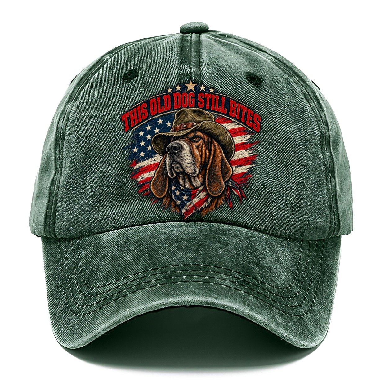 This Old Dog Still Bites Old Man Strong Classic Cap – Forest Mist