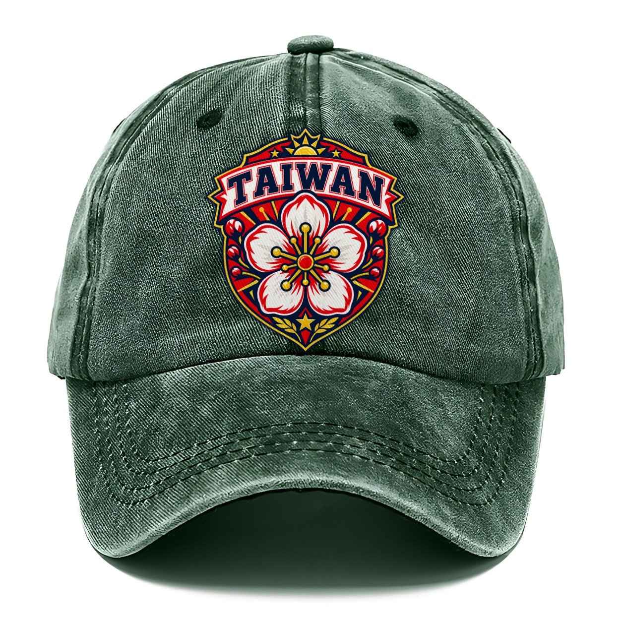 Taiwan Retro Badge Country Logos Classic Cap – Forest Mist