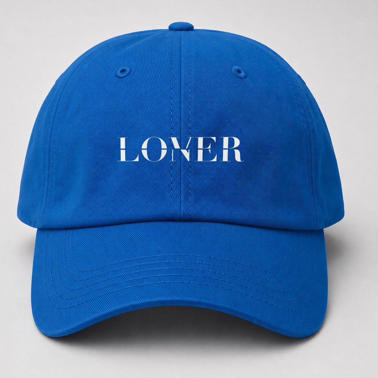 Lover Loner Split Feelings Baseball Cap – Blue
