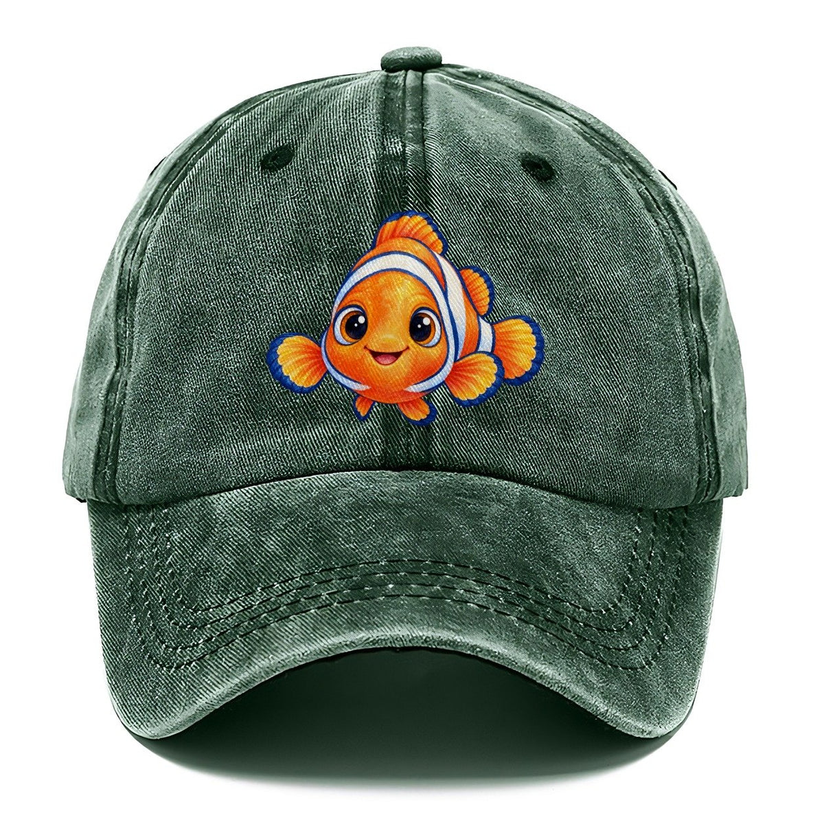 Clownfish Symmetric Hello Sea Sprite Classic Cap – Forest Mist