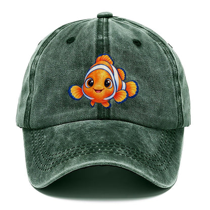 Clownfish Symmetric Hello Sea Sprite Classic Cap – Forest Mist