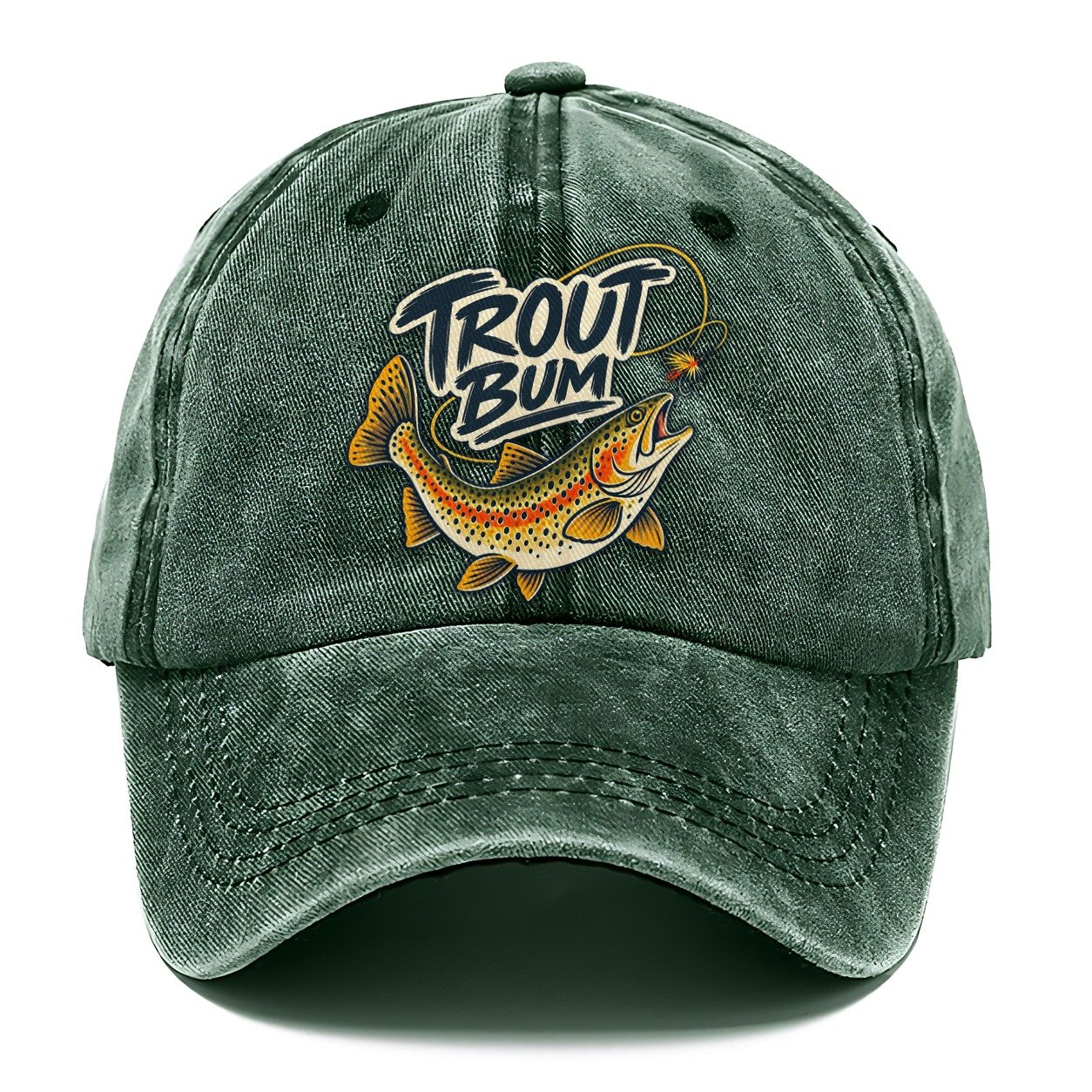 Trout Bum Fishing Elegant Classic Cap – Forest Mist
