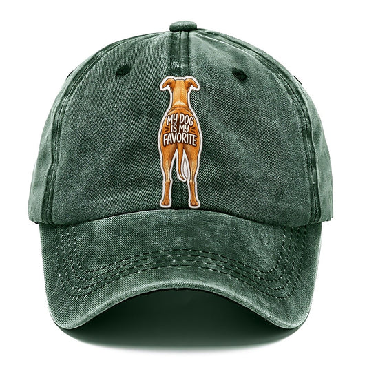 Fawn Whippet My Dog Favorite Classic Cap – Forest Mist