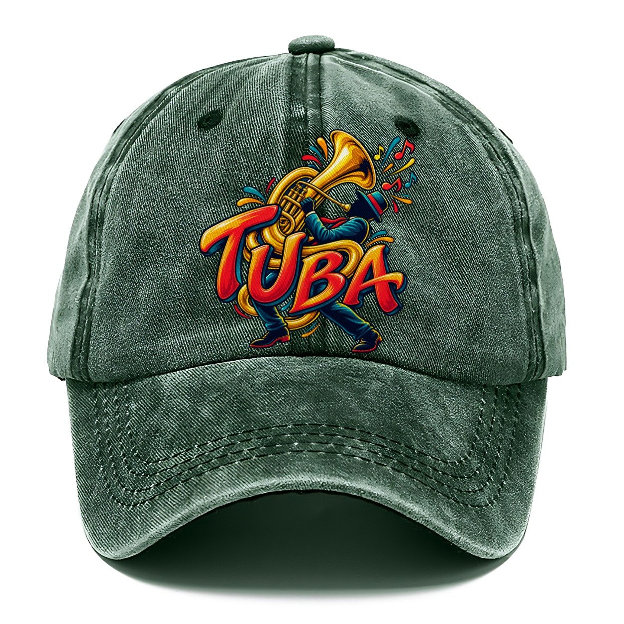 Tuba Wordmark Music Instruments Classic Cap – Forest Mist