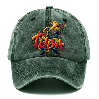 Tuba Wordmark Music Instruments Classic Cap – Forest Mist