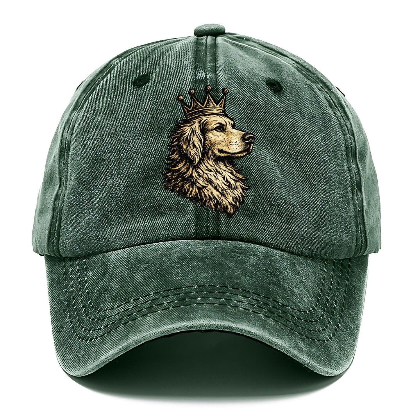 Golden Retriever Crown Portrait Classic Cap – Forest Mist