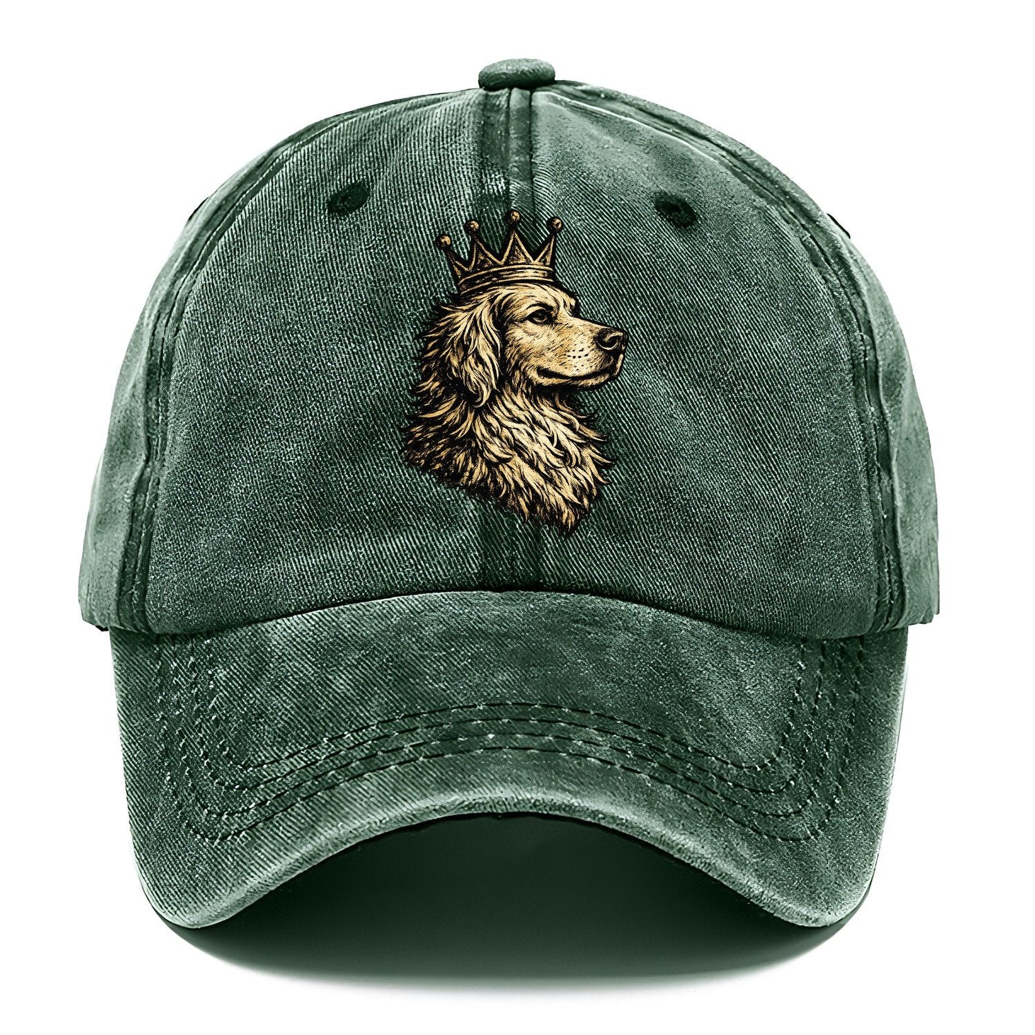 Golden Retriever Crown Portrait Classic Cap – Forest Mist