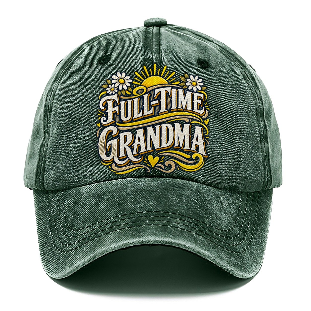 Full Time Grandma Retired Living Classic Cap – Forest Mist