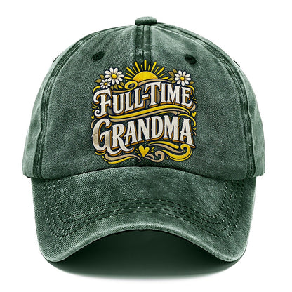 Full Time Grandma Retired Living Classic Cap – Forest Mist