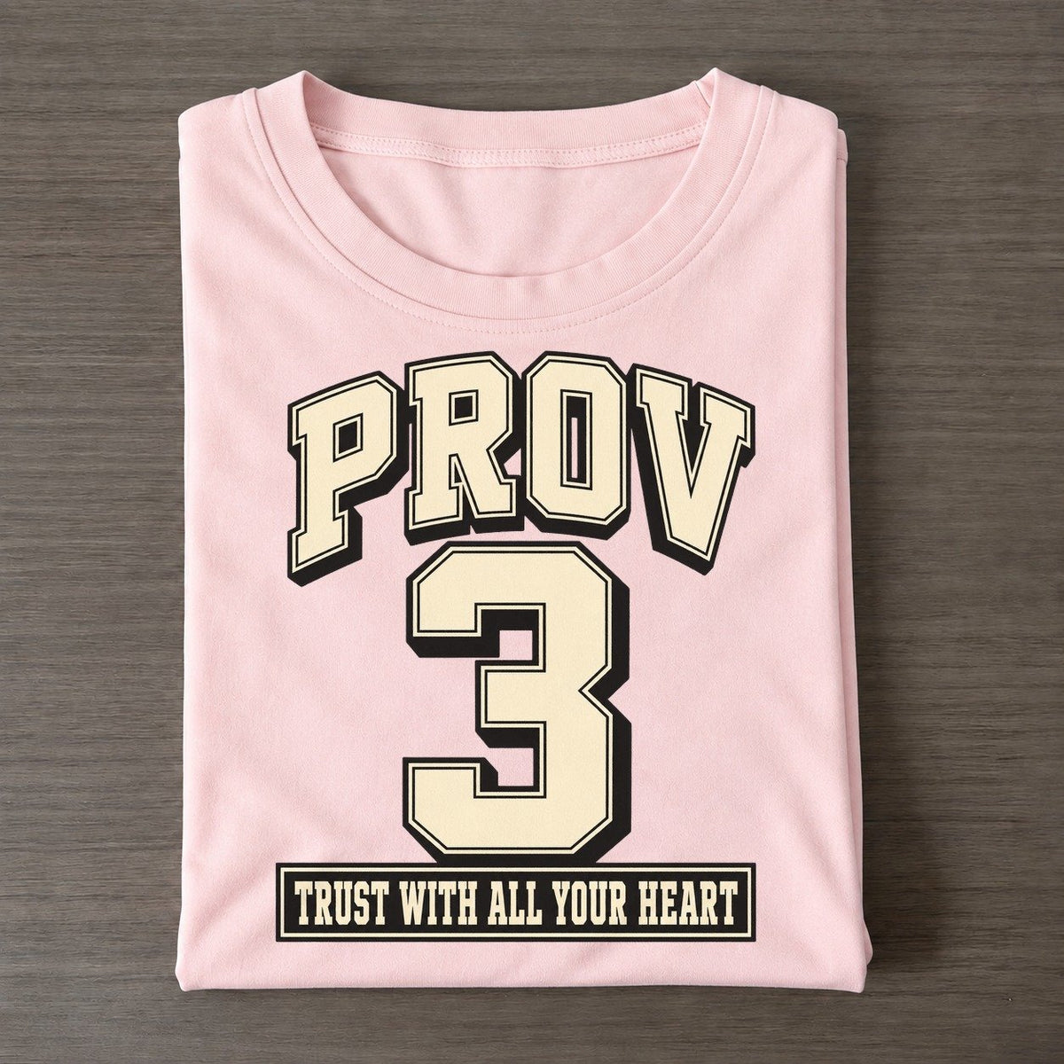 Proverbs 3 Varsity Chapel Varsity Classic T-shirt – Pink