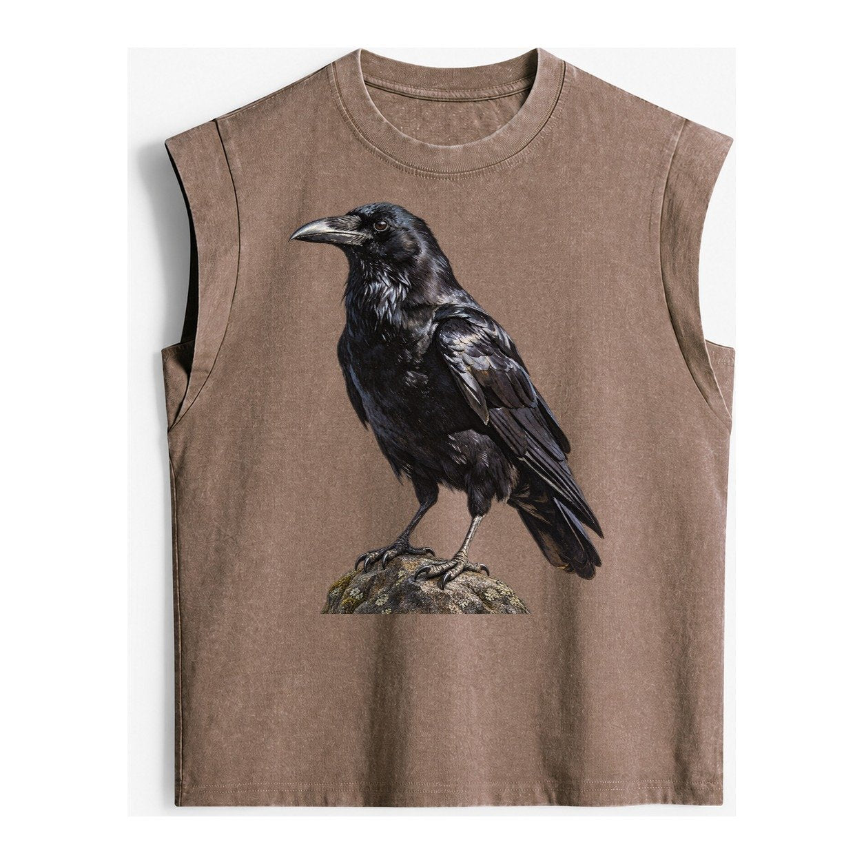 Raven Vintage Washed Tank – Brown