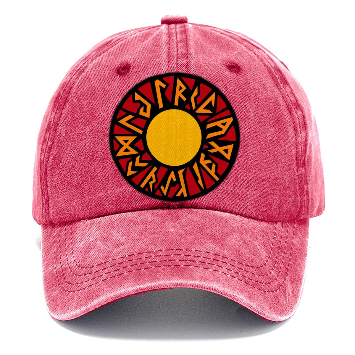 Viking Rune Circle Classic Cap – Pomegranate Blush