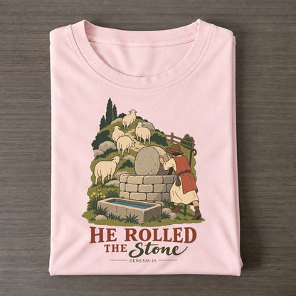 He Rolled The Stone The Counting Gate Classic T-shirt – Pink