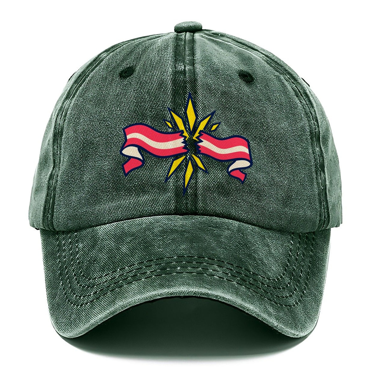 Finish Tape Burst 90S Running Clubs Classic Cap – Forest Mist