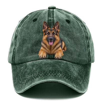 German Shepherd Lying Down Top Breeds Classic Cap – Forest Mist