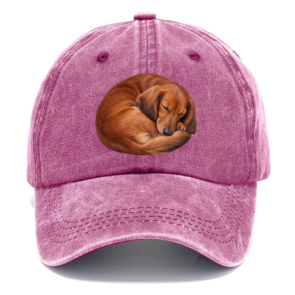 Curled Red Dachshund Everyday Originals Classic Cap – Dusty Rose