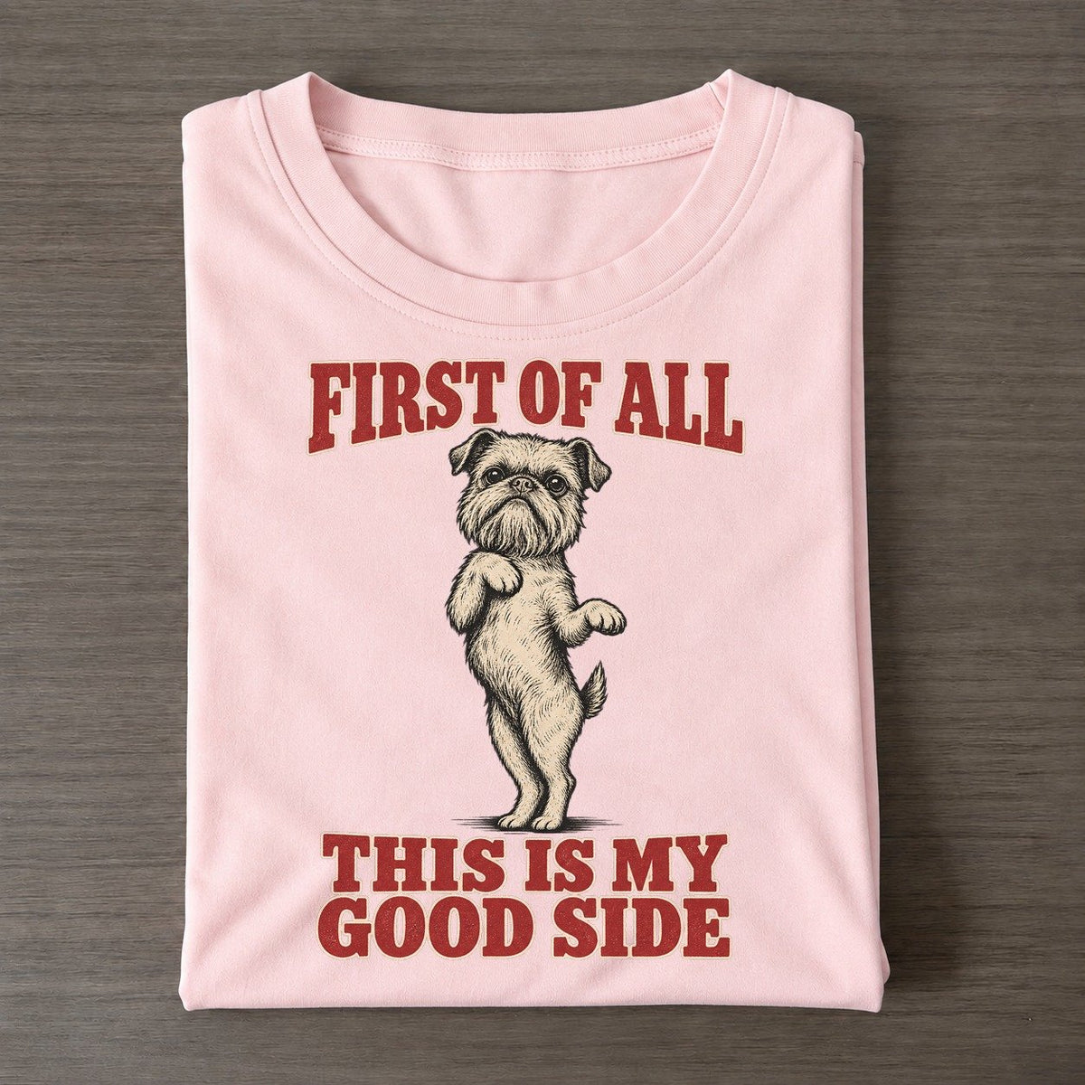 Brussels Griffon Dog Declarations Classic T-shirt – Pink
