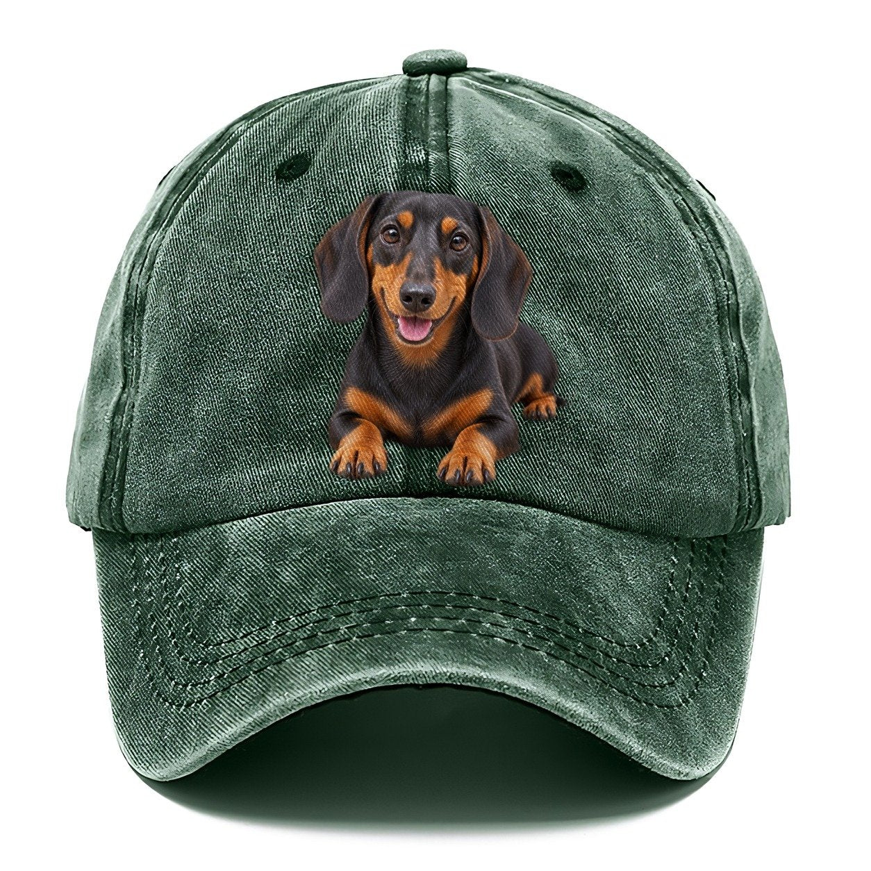 Dachshund Lying Down Top Breeds Classic Cap – Forest Mist