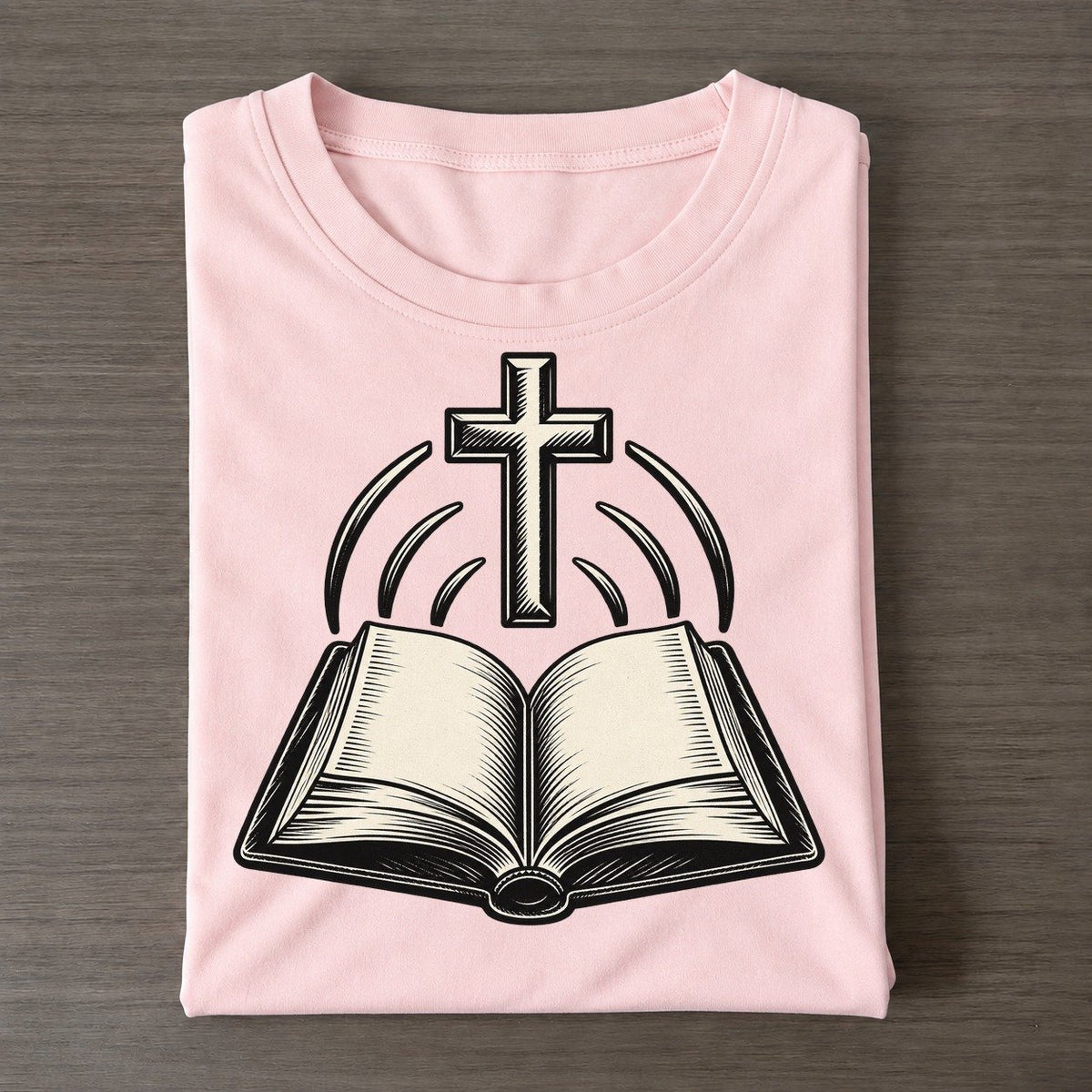 Christian Choir Song And Cross World Faiths Ink Figures Classic T-shirt – Pink
