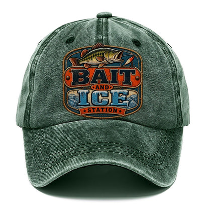Bait And Ice Station Fishing Club Classic Cap – Forest Mist