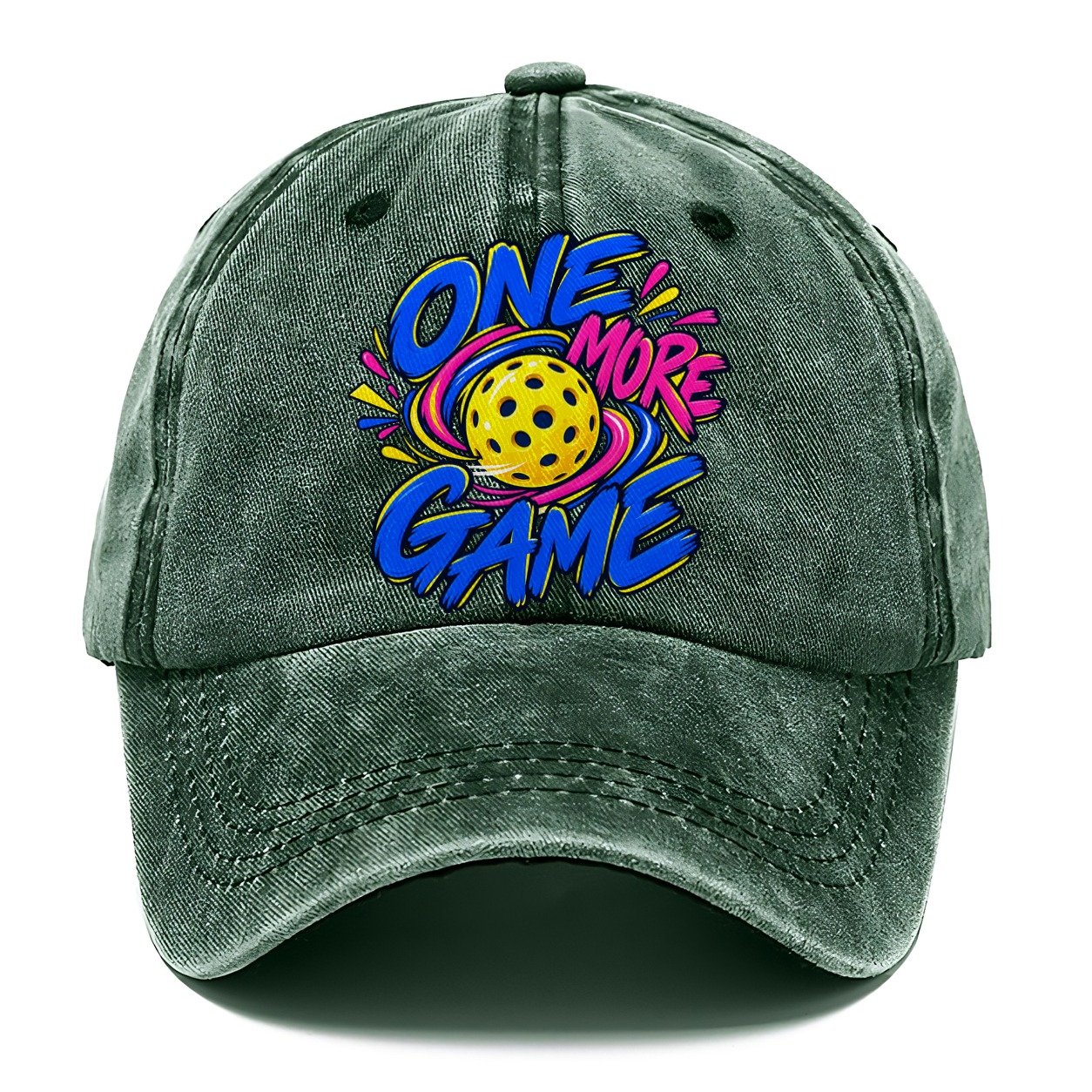 One More Game Pickleball Life Classic Cap – Forest Mist