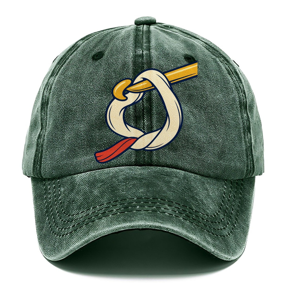 Working Loop Close Up Yarn Crafts Classic Cap – Forest Mist
