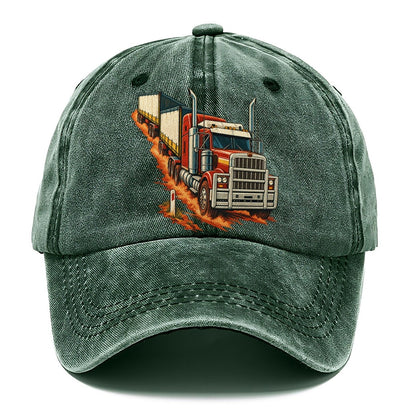 Generic Road Train And Red Dust Marker Australia Cultural Icons Classic Cap – Forest Mist