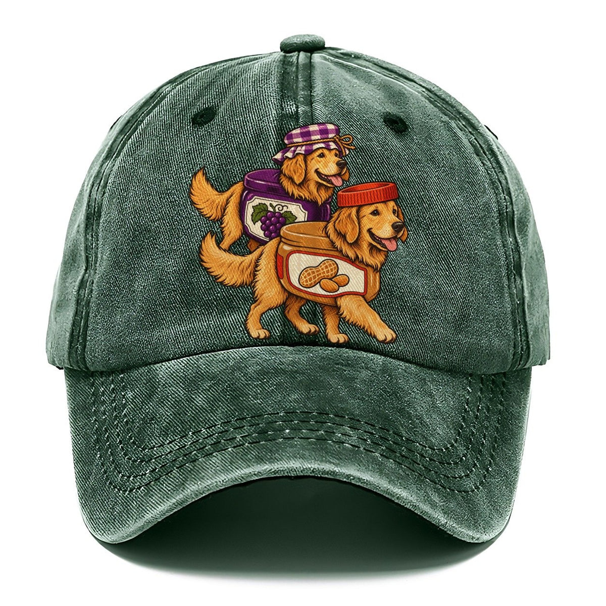2 Golden Retrievers In Halloween Costumes Hdp 16 Parade Lineup Halloween Dog Parade Classic Cap – Forest Mist