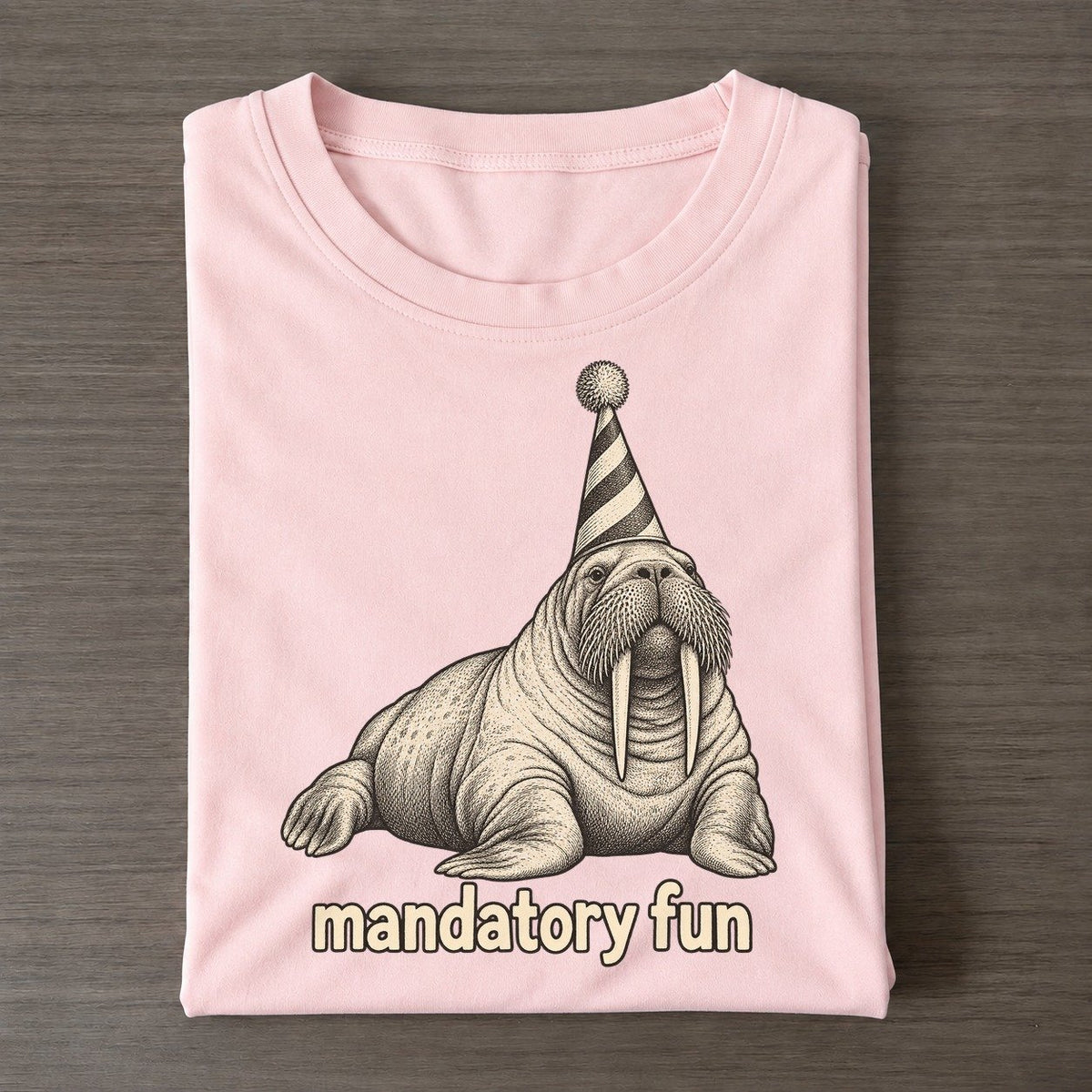 Walrus Mandatory Fun Unbothered Creatures Classic T-shirt – Pink
