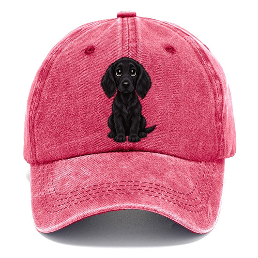 Flat Coated Retriever Sitting Sweetheart Classic Cap – Pomegranate Blush