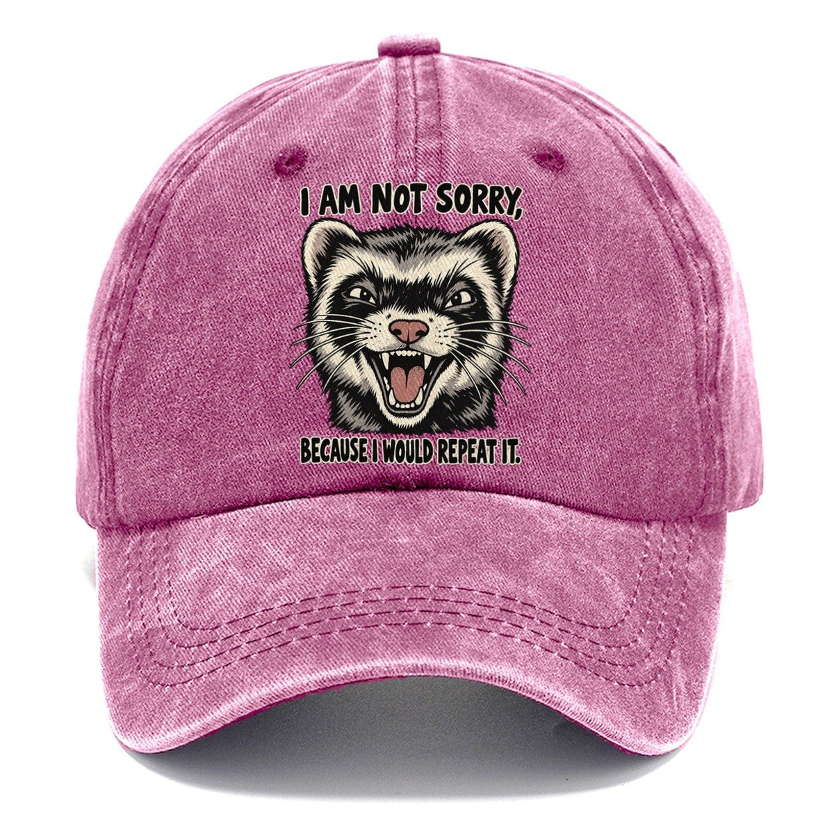 I Am Not Sorry Feral Logic Classic Cap – Dusty Rose