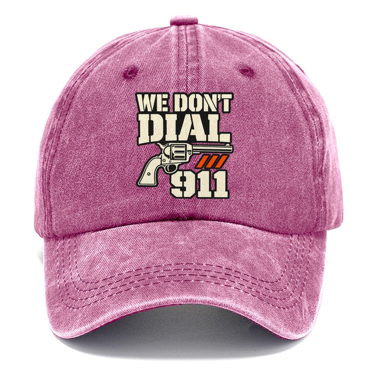 Utility Stencil We Don't Dial 911 Classic Cap – Dusty Rose