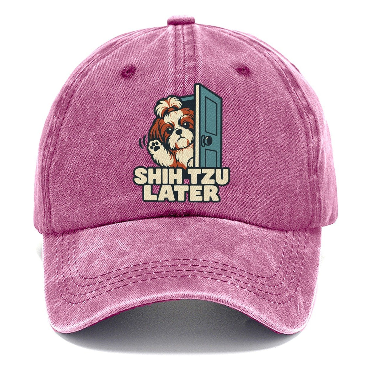 Shih Tzu Later Familiar Punchlines Classic Cap – Dusty Rose