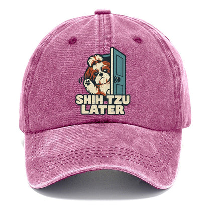 Shih Tzu Later Familiar Punchlines Classic Cap – Dusty Rose