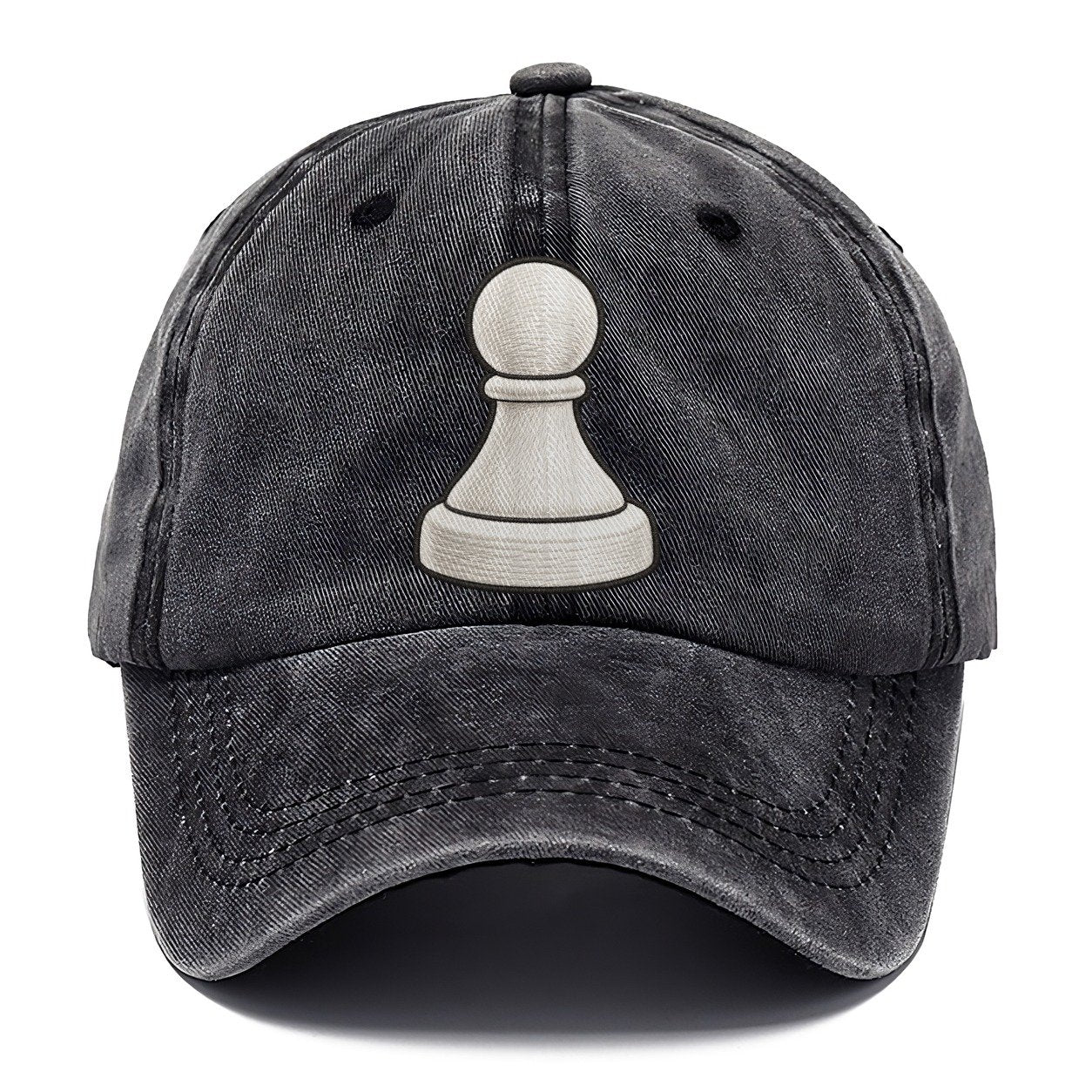 Single Wooden Pawn Board Games Classic Cap – Graphite