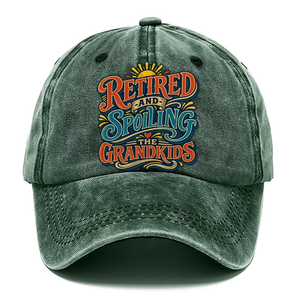 Retired And Spoiling The Grandkids Retired Living Classic Cap – Forest Mist