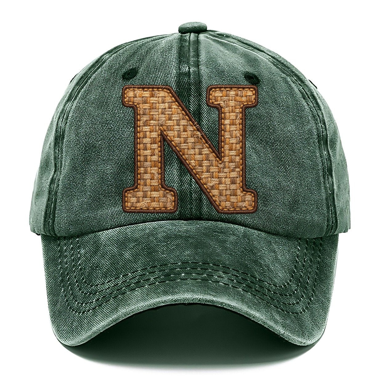 Woven Tweed N Monogram Classic Cap – Forest Mist