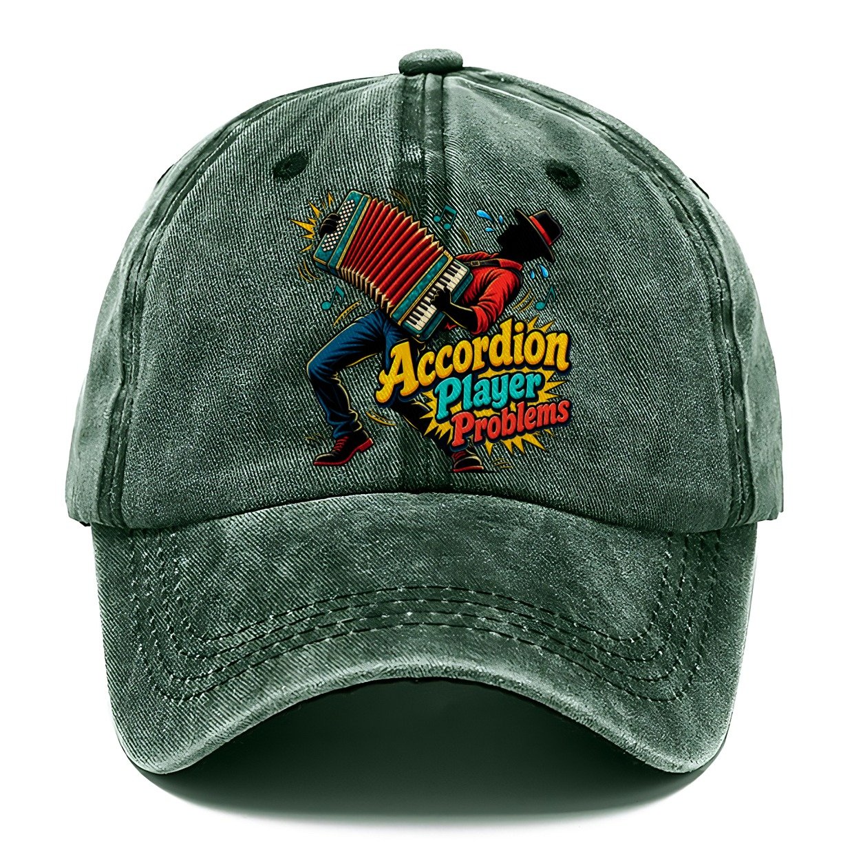 Accordion Player Problems Music Instruments Classic Cap – Forest Mist