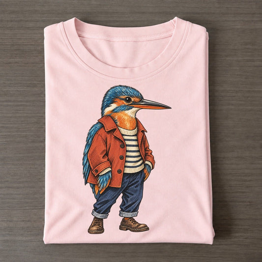 Kingfisher Wardrobe Portrait Wild Wardrobe Portraits Classic T-shirt – Pink