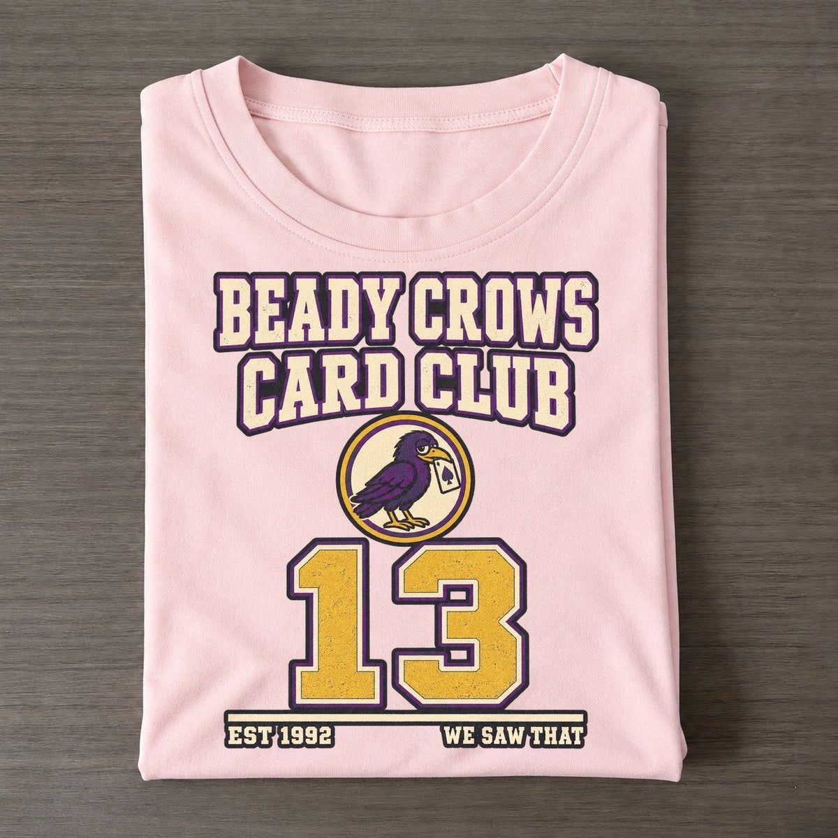 Crow Cards Sunday Nobodies Classic T-shirt – Pink