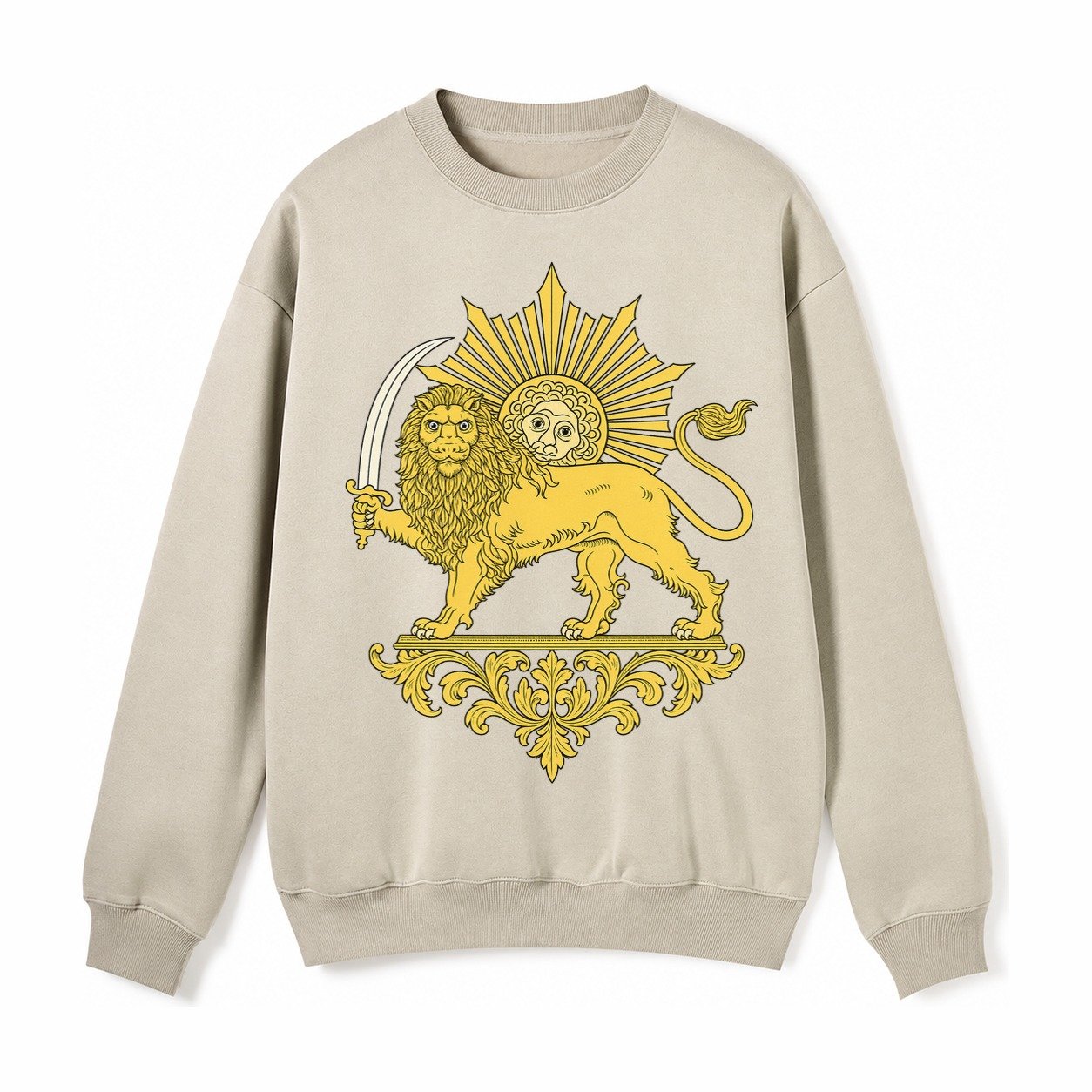 Shir O Khorshid Fleece Sweatshirt – Light Khaki