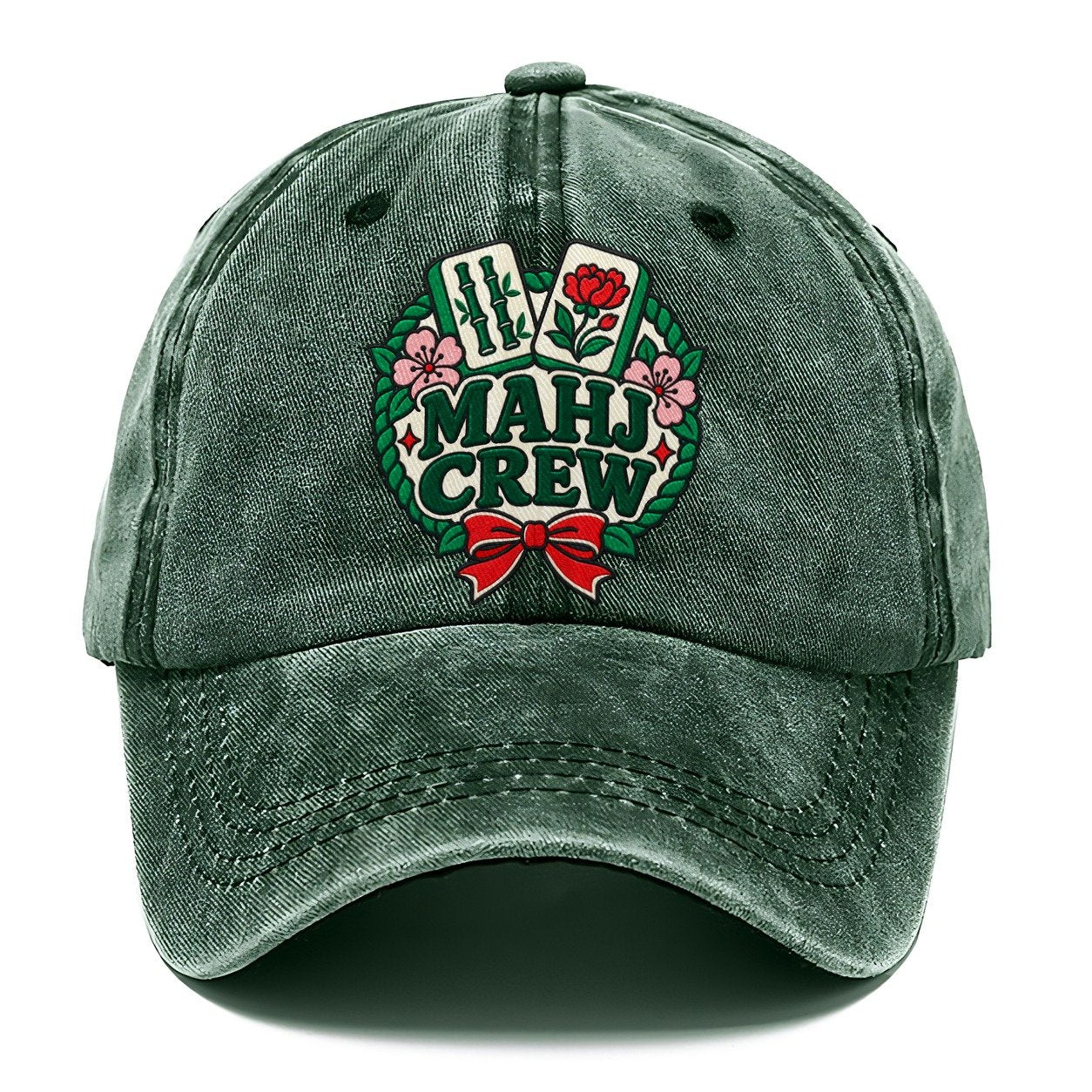 Mahj Crew Mahjong Game Night Classic Cap – Forest Mist
