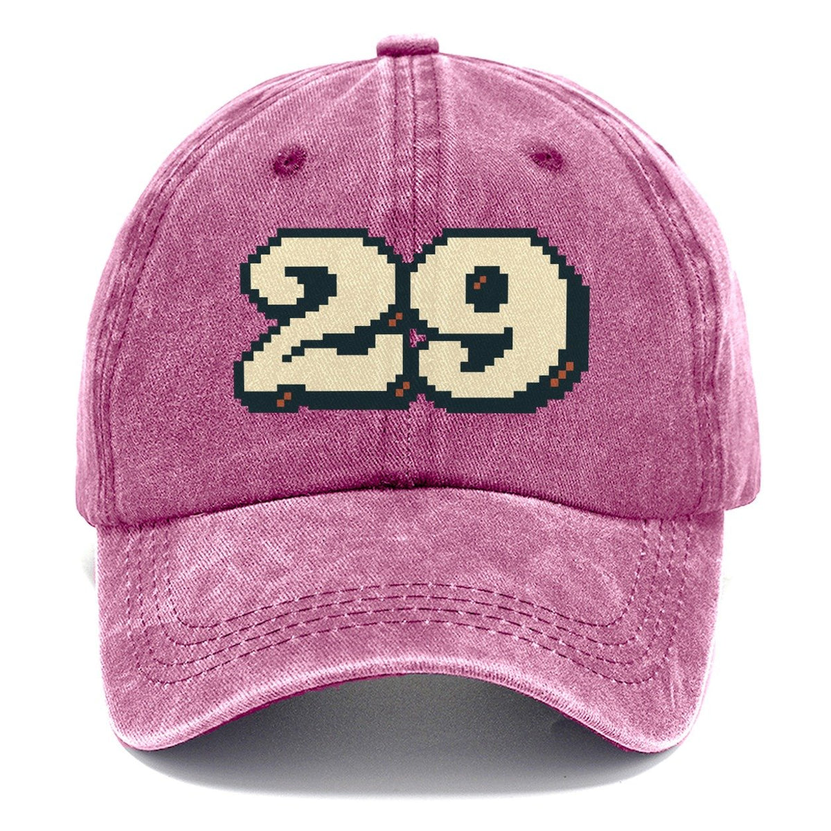 Pixel Art Number 29 Classic Cap – Dusty Rose