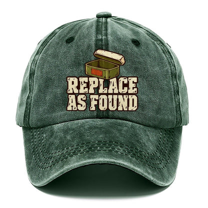 Replace As Found Geocaching Classic Cap – Forest Mist